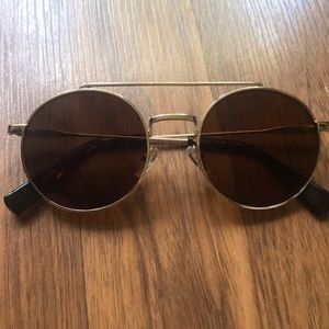 Cole Haan Round Sunglasses in Gold/Brown
